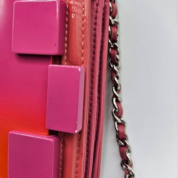 Chanel Lego Hot Pink Patent Brick Ombre Patent Flap - Picture 7 of 16